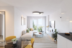Salón vivienda tipo Edificio Cádiz